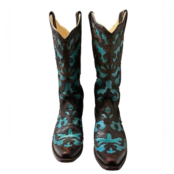 coral vintage boots Shoes - Corral Vintage Cowboy Boots for women Teal 
Size 8.5
Genuine Leather